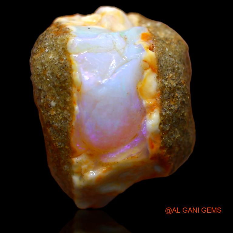 26.00 Cts Natural Australian Fire Opal Loose Gemstone Fancy Rough 21x17x13 mm R-444