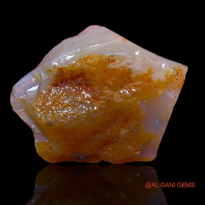 16.00 Cts Natural Australian Fire Opal Loose Gemstone Fancy Rough 26x22x8 mm R-455