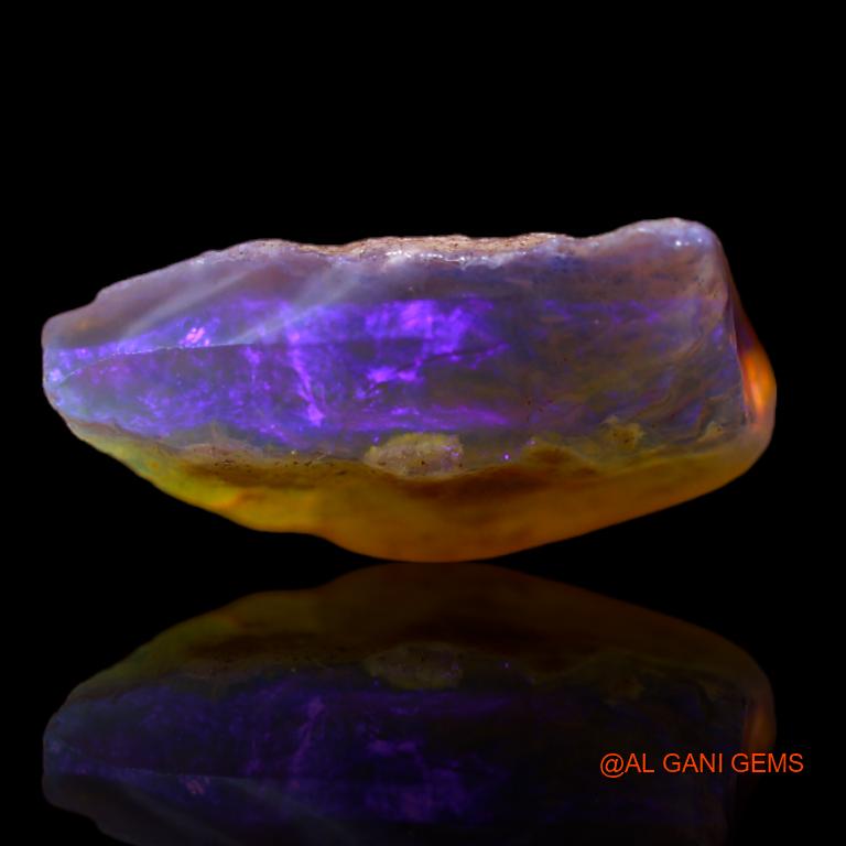 Natural Untreated Fire Opal Loose Gemstone Fancy Rough From Australia 7.00 Cts 17x11x6 mm R-476