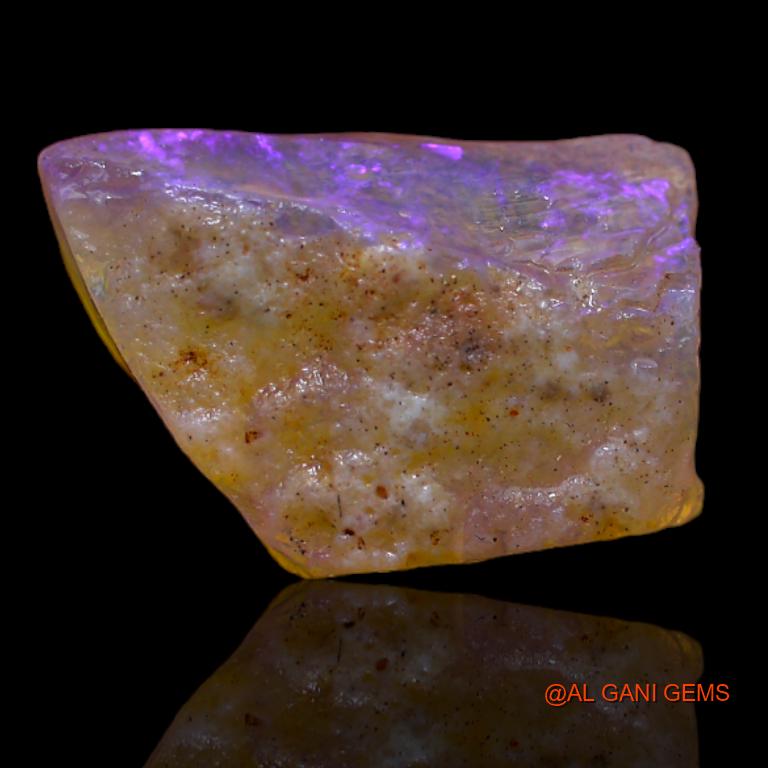 Natural Untreated Fire Opal Loose Gemstone Fancy Rough From Australia 7.00 Cts 17x11x6 mm R-476