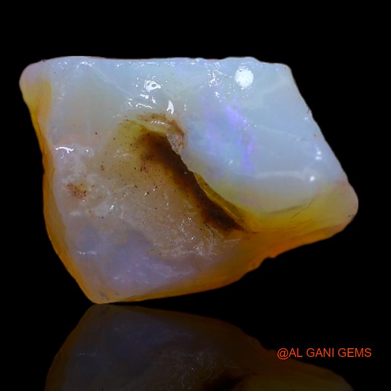 Natural Untreated Fire Opal Loose Gemstone Fancy Rough From Australia 10.00 Cts 16x13x1 mm R-483