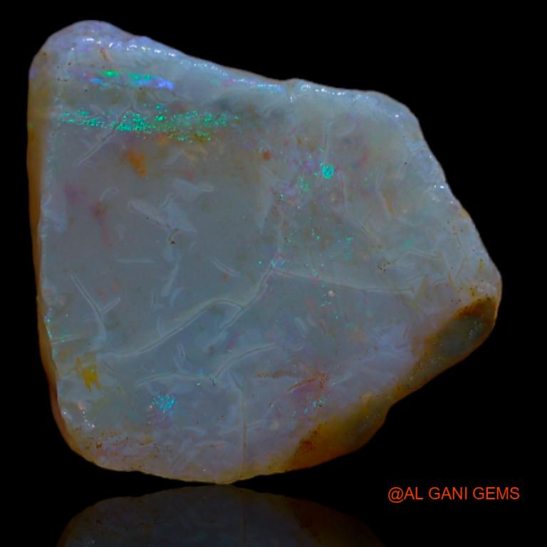 Natural Fire Opal Gemstone 6.50 Cts Loose Fancy Rough From Australia 13x12x6 mm R-496