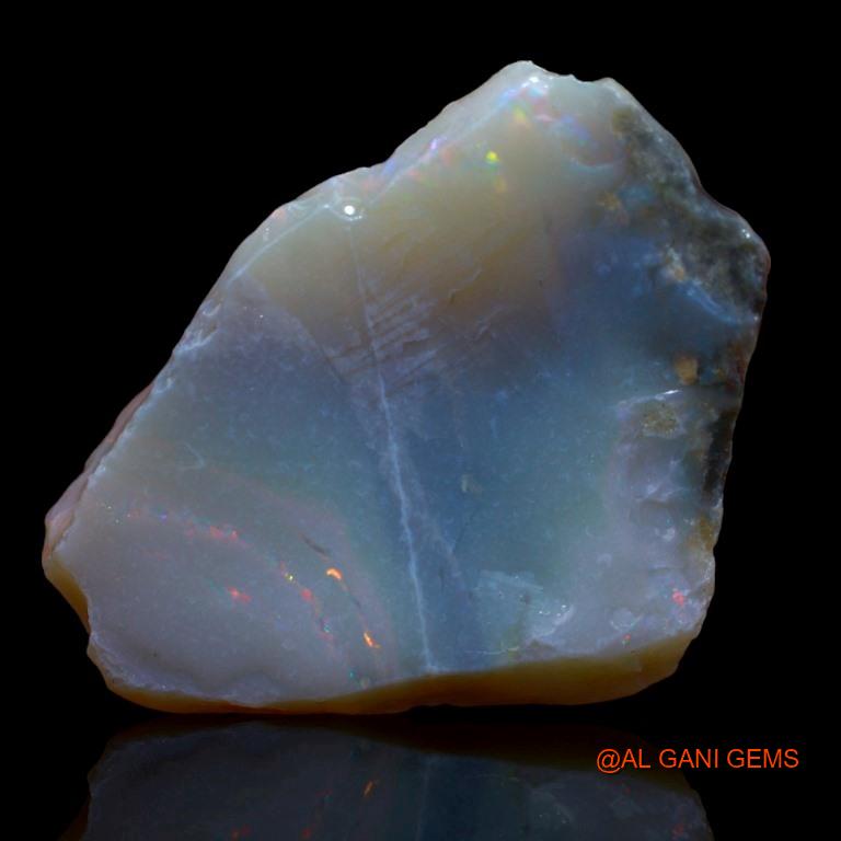 Natural Fire Opal Gemstone 30.00 Cts Loose Fancy Rough From Australia 27x26x8 mm R-510