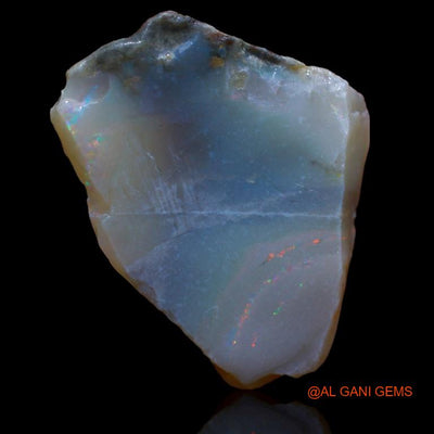 Natural Fire Opal Gemstone 30.00 Cts Loose Fancy Rough From Australia 27x26x8 mm R-510