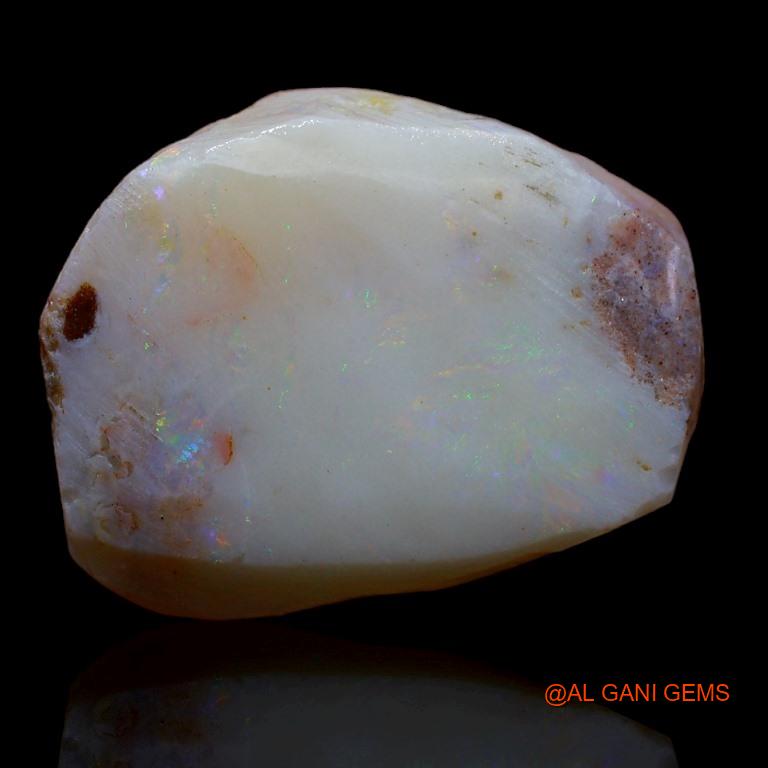 39.00 Cts Natural Australian Fire Opal Loose Gemstone Fancy Rough 25x19x11 mm R-536