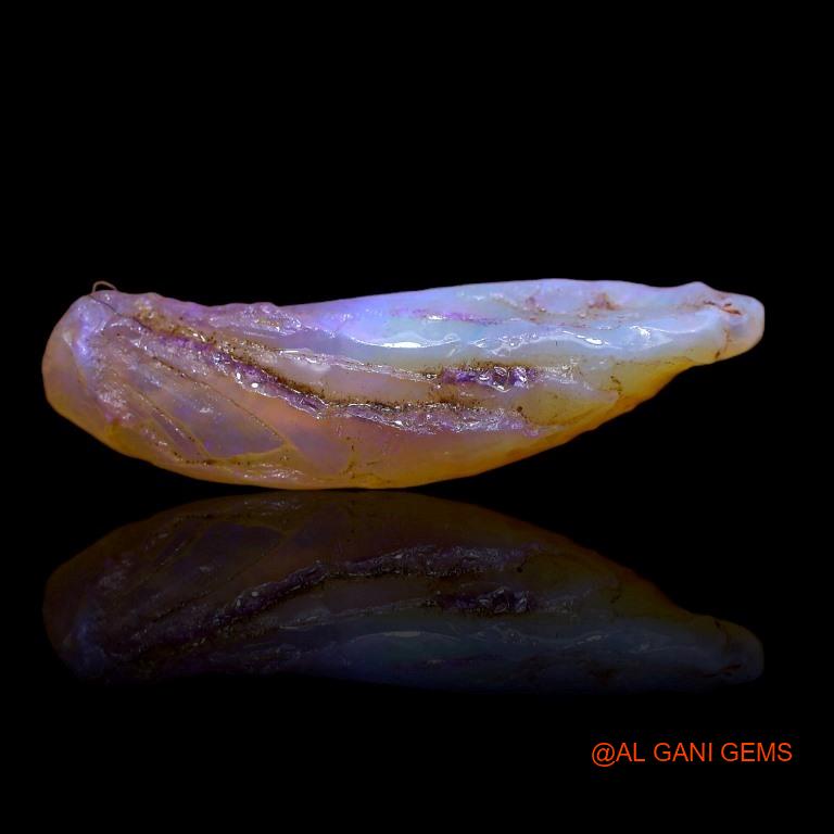 21.00 Cts Natural Australian Fire Opal Loose Gemstone Fancy Rough 39x10x8 mm R-548