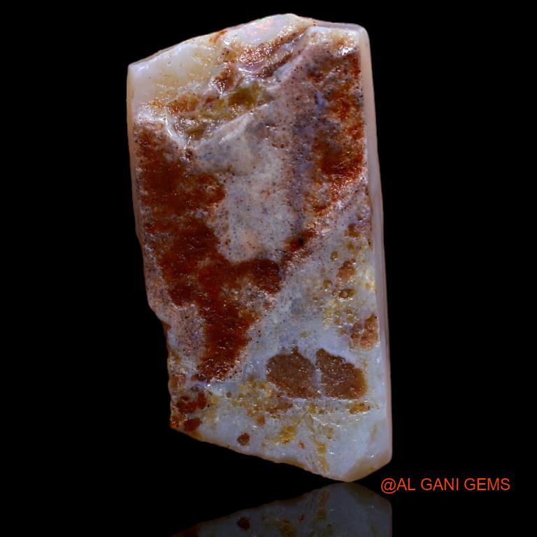 Natural Fire Opal Gemstone 9.00 Cts Loose Fancy Rough From Australia 23x12x5 mm R-559