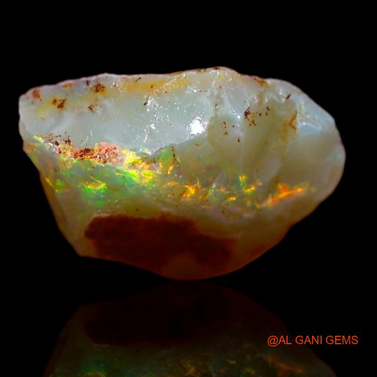 Natural Untreated Fire Opal Loose Gemstone Fancy Rough From Australia 4.70 Cts 12x11x6 mm R-584