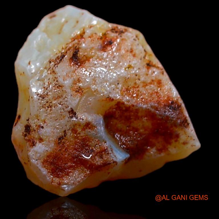 Natural Untreated Fire Opal Loose Gemstone Fancy Rough From Australia 4.70 Cts 12x11x6 mm R-584
