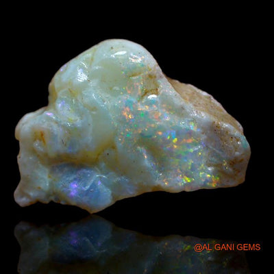 Natural Untreated Fire Opal Loose Gemstone Fancy Rough From Australia 6.00 Cts 14x13x10 mm R-595