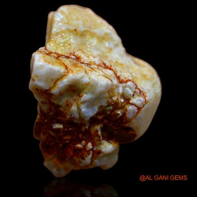 Natural Untreated Fire Opal Loose Gemstone Fancy Rough From Australia 6.00 Cts 14x13x10 mm R-595
