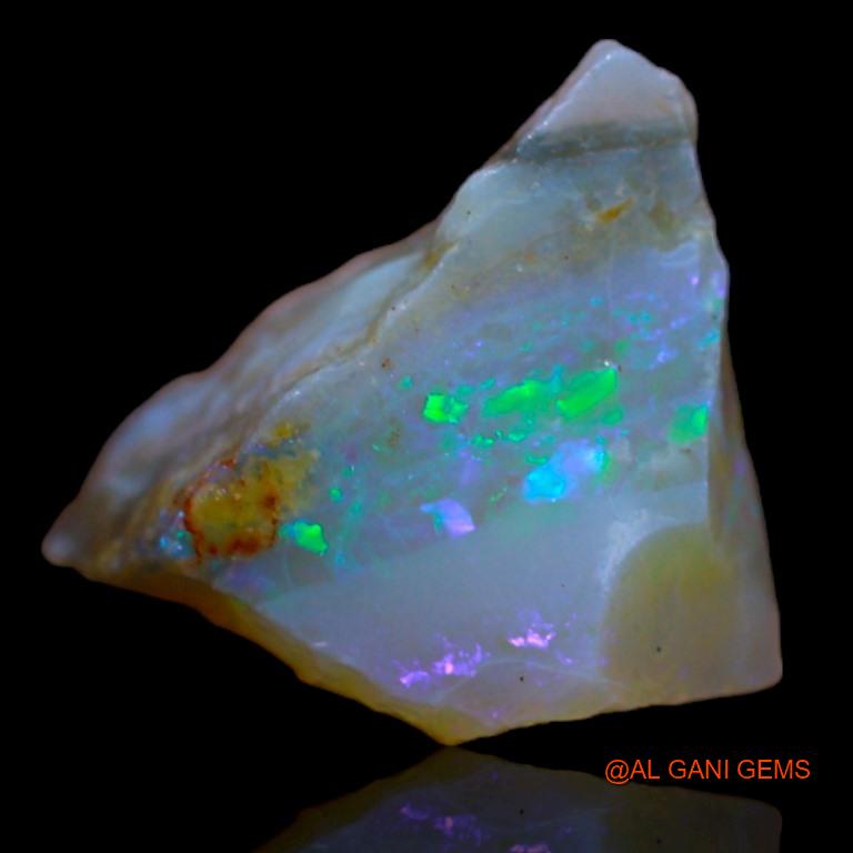 Natural Fire Opal Gemstone 6.00 Cts Loose Fancy Rough From Australia 15x11x9 mm R-597