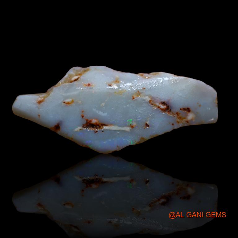 Natural Fire Opal Gemstone 18.00 Cts Loose Fancy Rough From Australia 37x17x5 mm R-629