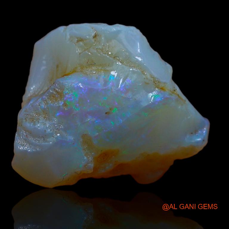 Natural Fire Opal Gemstone 19.00 Cts Loose Fancy Rough From Australia 20x16x12 mm R-663