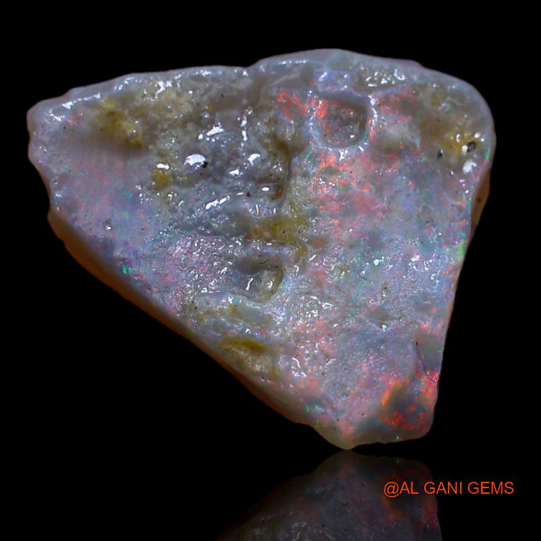 Natural Fire Opal Gemstone 4.00 Cts Loose Fancy Rough From Australia 16x13x4 mm R-691