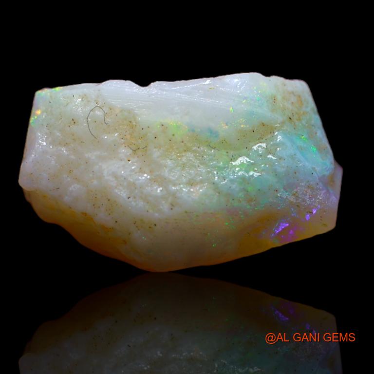Natural Fire Opal Gemstone 8.00 Cts Loose Fancy Rough From Australia 18x10x6 mm R-692