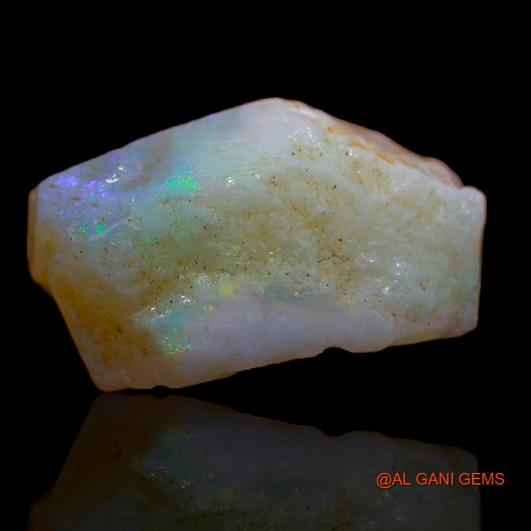 Natural Fire Opal Gemstone 8.00 Cts Loose Fancy Rough From Australia 18x10x6 mm R-692