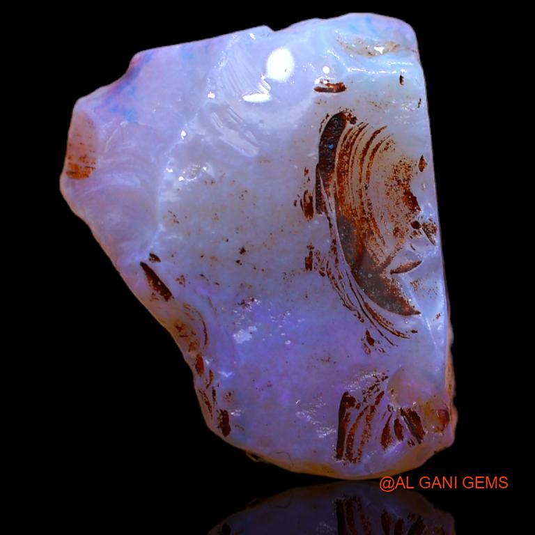 Natural Fire Opal Gemstone 8.00 Cts Loose Fancy Rough From Australia 18x14x4 mm R-696