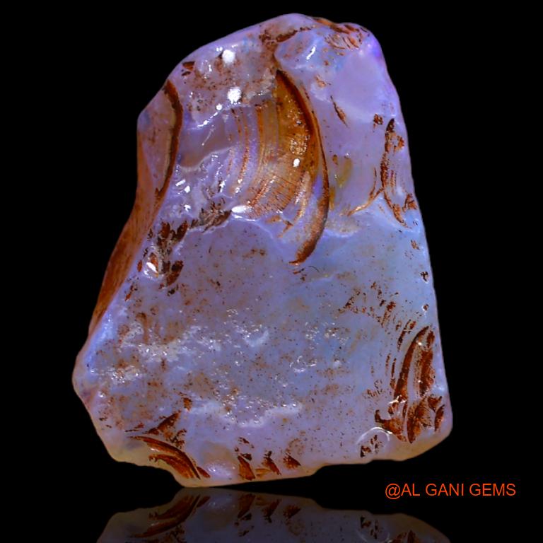 Natural Fire Opal Gemstone 8.00 Cts Loose Fancy Rough From Australia 18x14x4 mm R-696