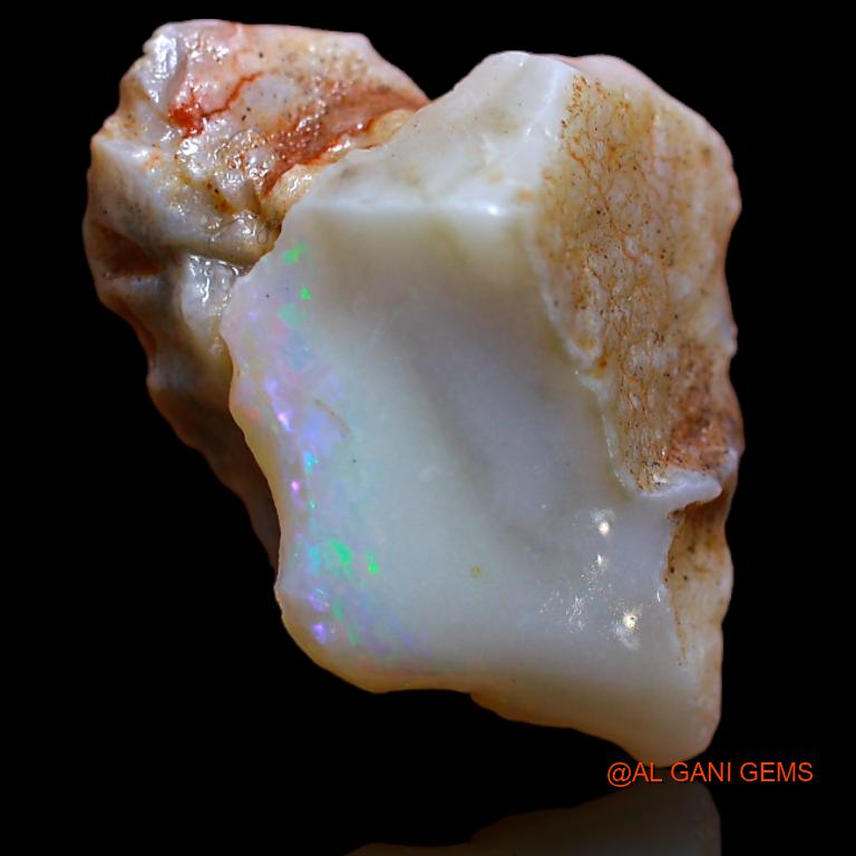 Natural Fire Opal Gemstone 8.00 Cts Loose Fancy Rough From Australia 17x16x8 mm R-700