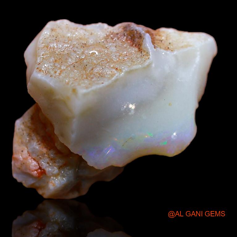 Natural Fire Opal Gemstone 8.00 Cts Loose Fancy Rough From Australia 17x16x8 mm R-700