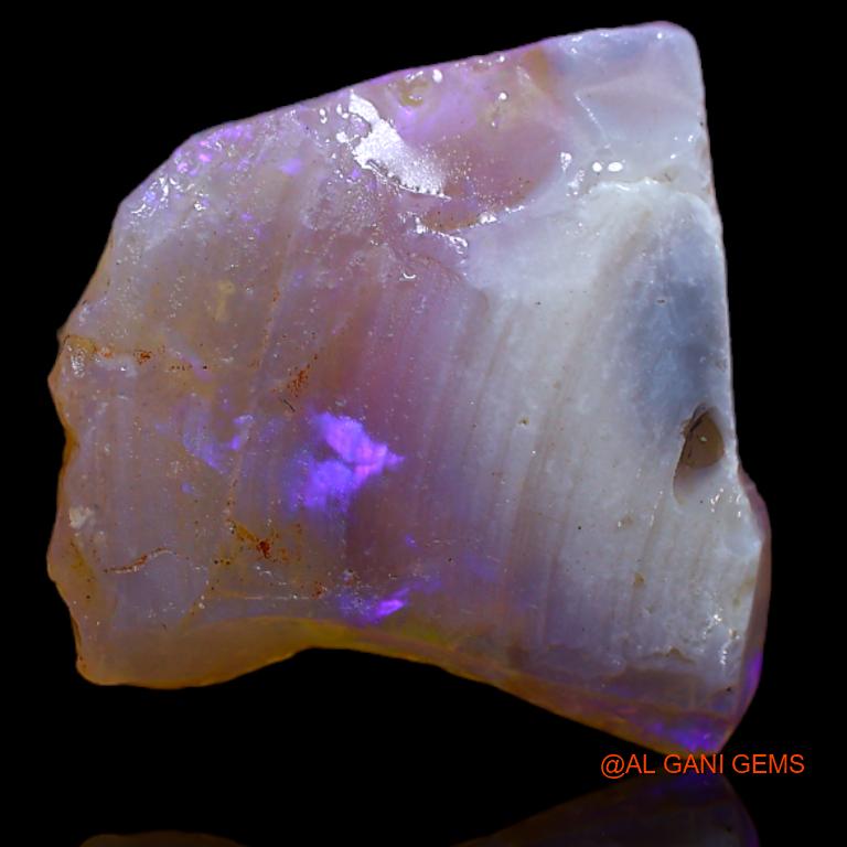 Natural Untreated Fire Opal Loose Gemstone Fancy Rough From Australia 4.00 Cts 15x15x3 mm R-704
