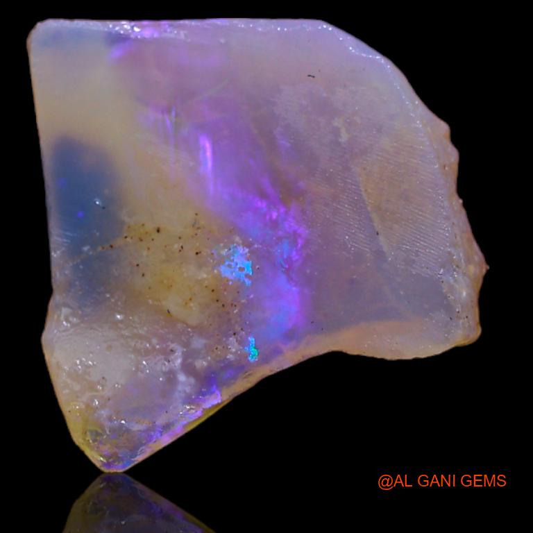Natural Untreated Fire Opal Loose Gemstone Fancy Rough From Australia 4.00 Cts 15x15x3 mm R-704