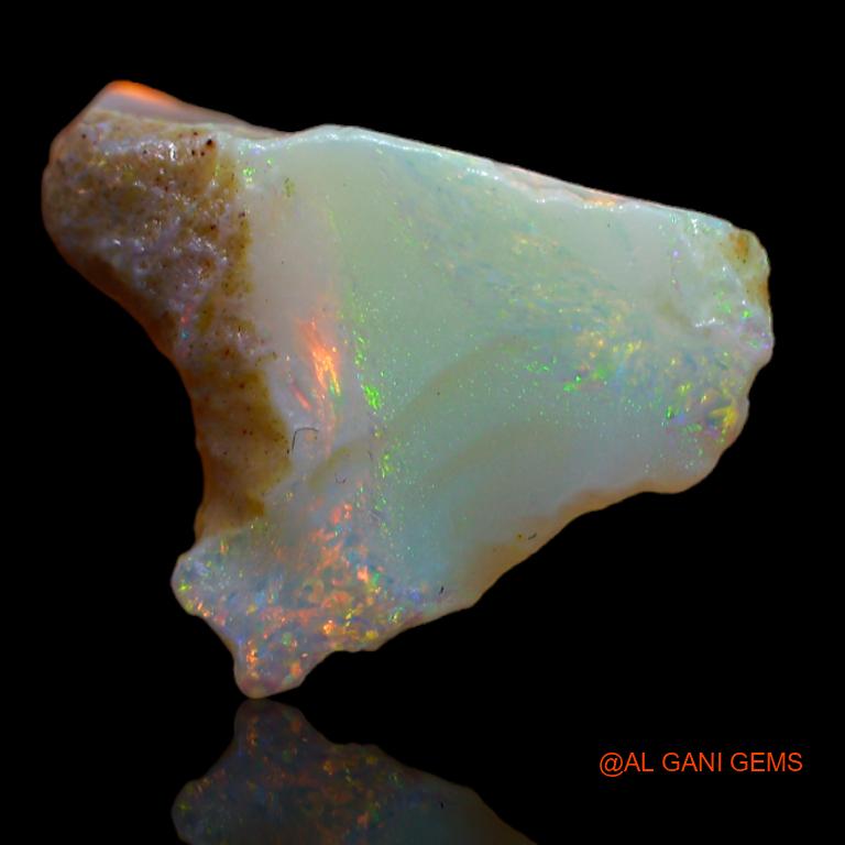Natural Untreated Fire Opal Loose Gemstone Fancy Rough From Australia 4.00 Cts 15x11x5 mm R-734