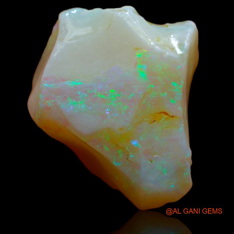 Natural Fire Opal Gemstone 7.00 Cts Loose Fancy Rough From Australia 15x12x7 mm R-735
