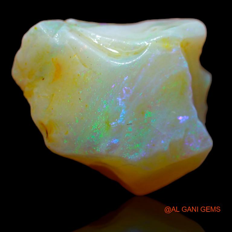 Natural Fire Opal Gemstone 7.00 Cts Loose Fancy Rough From Australia 15x12x7 mm R-735