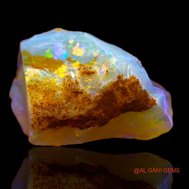 4.00 Cts Unheated Australian Fire Opal Loose Gemstone Fancy Rough Natural 14x10x6 mm R-762