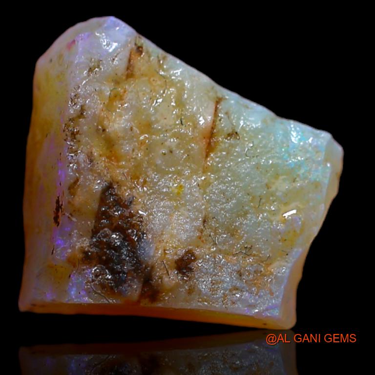 Natural Untreated Fire Opal Loose Gemstone Fancy Rough From Australia 6.00 Cts 12x12x6 mm R-775