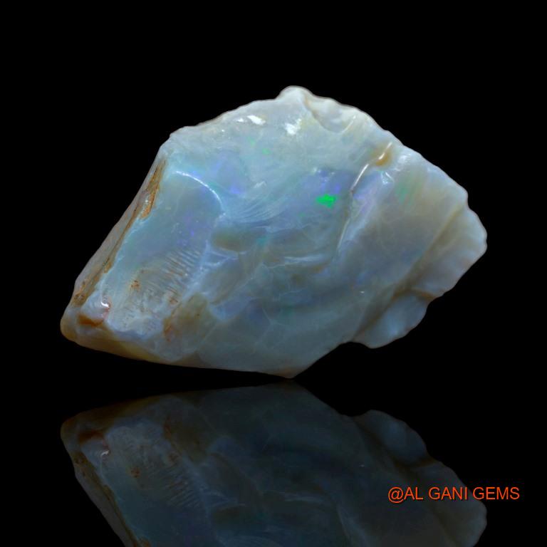 48.90 Cts Natural Australian Fire Opal Loose Gemstone Fancy Rough 39x26x9 mm R-77