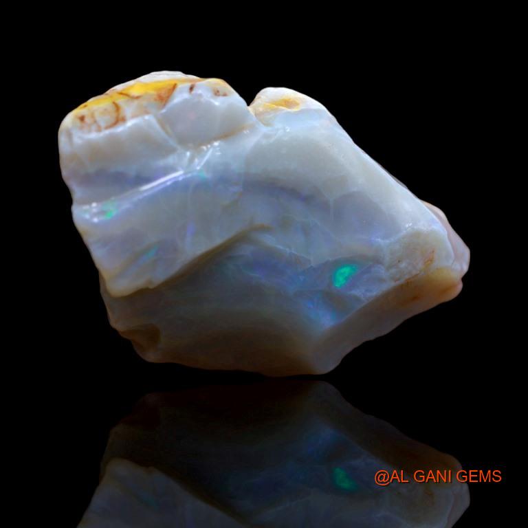48.90 Cts Natural Australian Fire Opal Loose Gemstone Fancy Rough 39x26x9 mm R-77