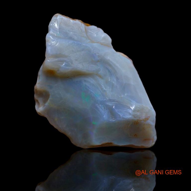 48.90 Cts Natural Australian Fire Opal Loose Gemstone Fancy Rough 39x26x9 mm R-77
