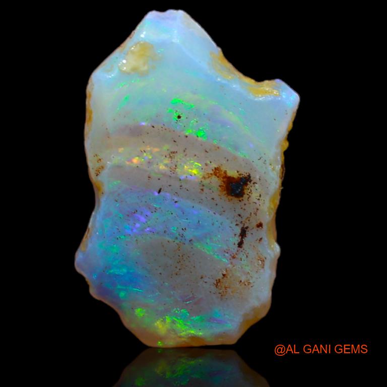 Natural Fire Opal Gemstone 2.00 Cts Loose Fancy Rough From Australia 14x9x4 mm R-787