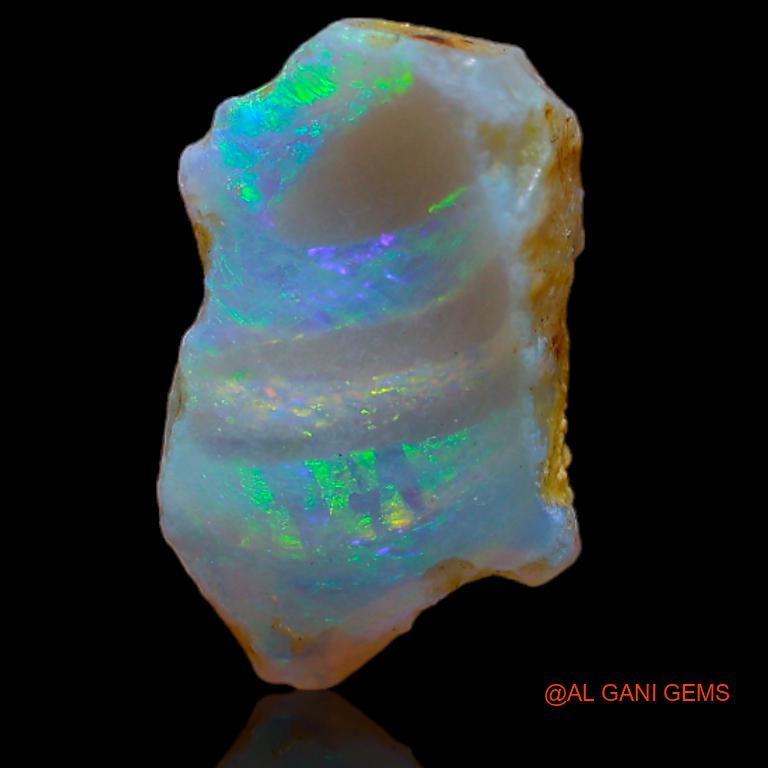 Natural Fire Opal Gemstone 2.00 Cts Loose Fancy Rough From Australia 14x9x4 mm R-787