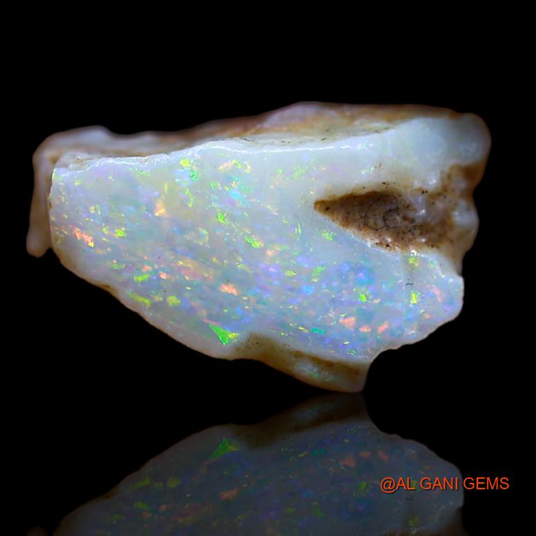 Natural Fire Opal Gemstone 3.00 Cts Loose Fancy Rough From Australia 14x9x8 mm R-793