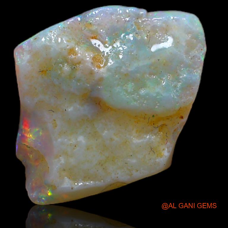 Natural Fire Opal Gemstone 2.00 Cts Loose Fancy Rough From Australia 12x11x3 mm R-799