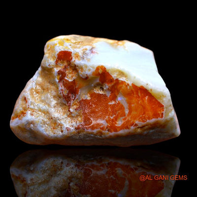 137.00 Cts Natural Australian Fire Opal Loose Gemstone Fancy Rough 44x27x24 mm R-803
