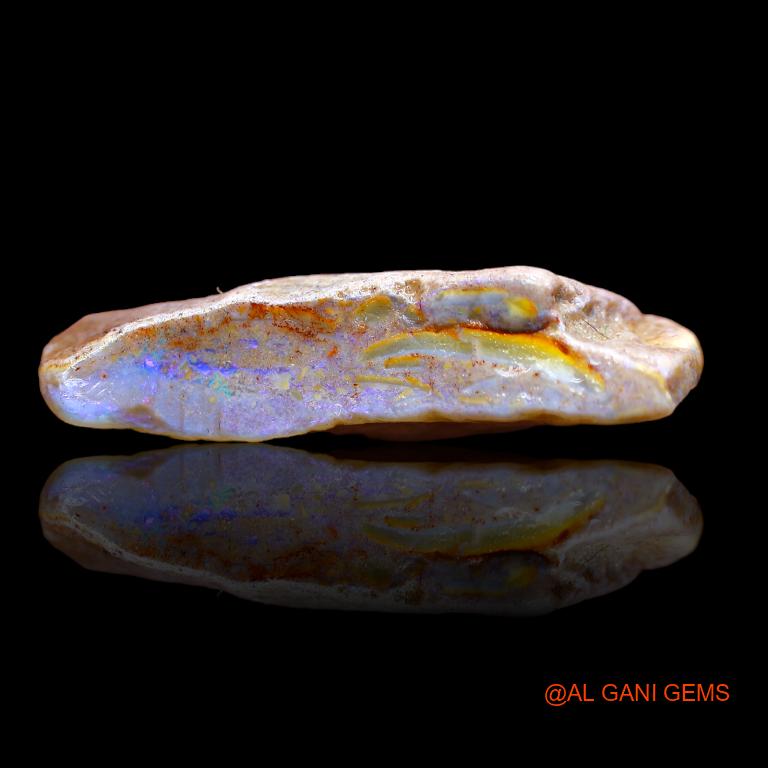 Natural Untreated Fire Opal Loose Gemstone Fancy Rough From Australia 44.00 Cts 40x21x10 mm R-809