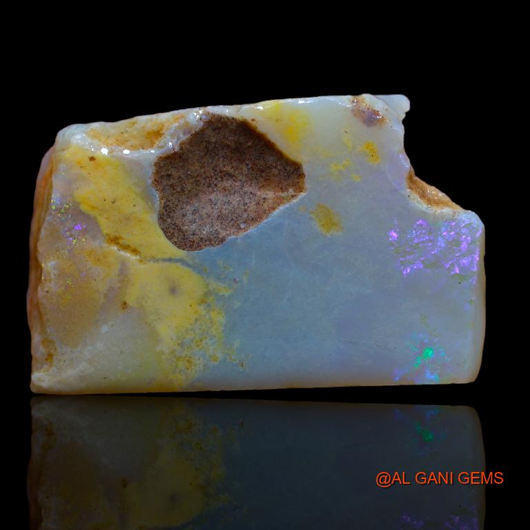 32.00 Cts Natural Australian Fire Opal Loose Gemstone Fancy Rough 31x19x6 mm R-821