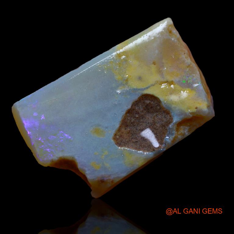 32.00 Cts Natural Australian Fire Opal Loose Gemstone Fancy Rough 31x19x6 mm R-821