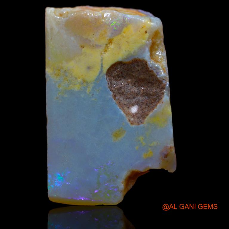 32.00 Cts Natural Australian Fire Opal Loose Gemstone Fancy Rough 31x19x6 mm R-821