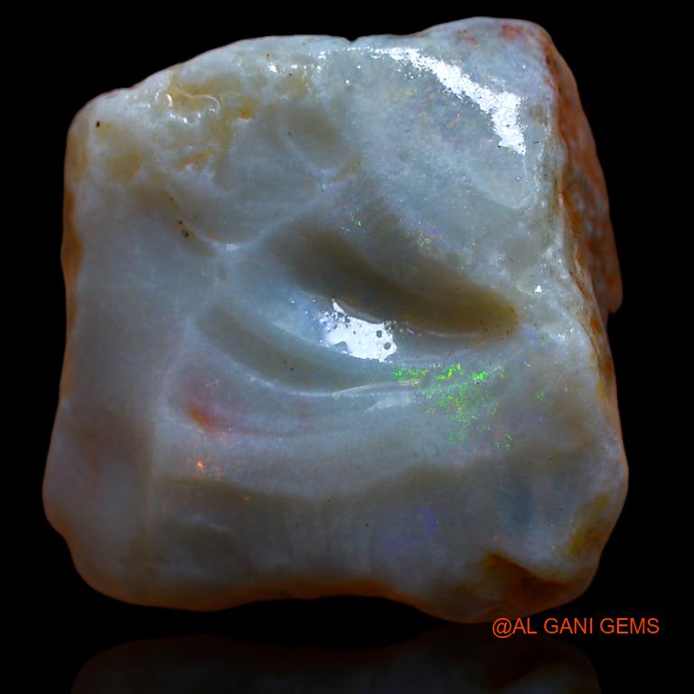 50.00 Cts Unheated Australian Fire Opal Loose Gemstone Fancy Rough Natural 24x23x15 mm R-826
