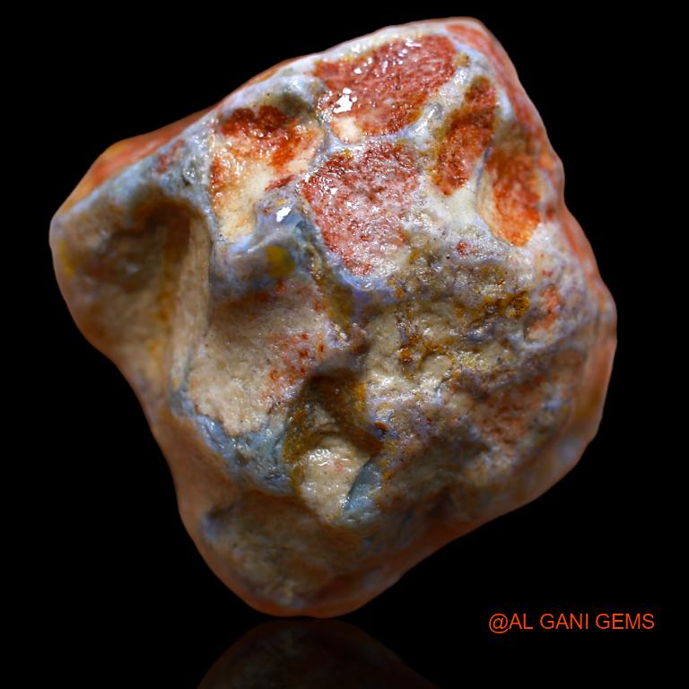 50.00 Cts Unheated Australian Fire Opal Loose Gemstone Fancy Rough Natural 24x23x15 mm R-826