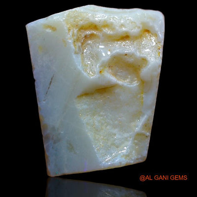 Natural Fire Opal Gemstone 21.00 Cts Loose Fancy Rough From Australia 21x18x9 mm R-827