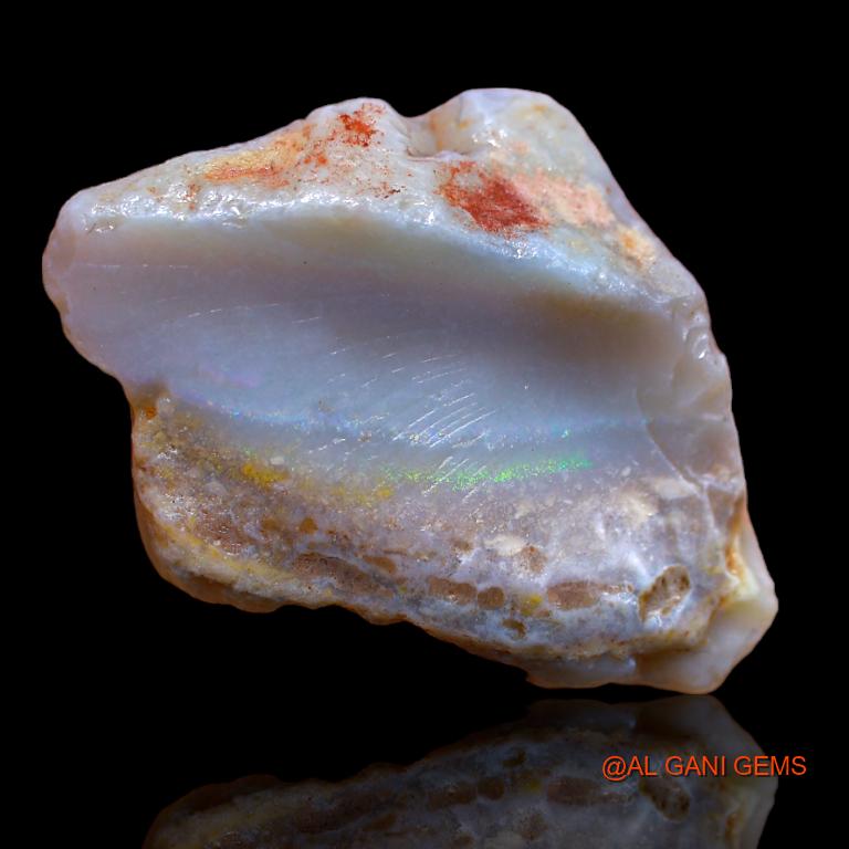 36.00 Cts Natural Australian Fire Opal Loose Gemstone Fancy Rough 25x22x14 mm R-830