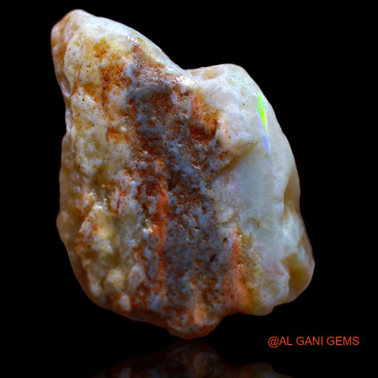 Natural Untreated Fire Opal Loose Gemstone Fancy Rough From Australia 32.00 Cts 31x21x9 mm R-845