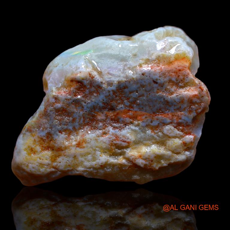 Natural Untreated Fire Opal Loose Gemstone Fancy Rough From Australia 32.00 Cts 31x21x9 mm R-845